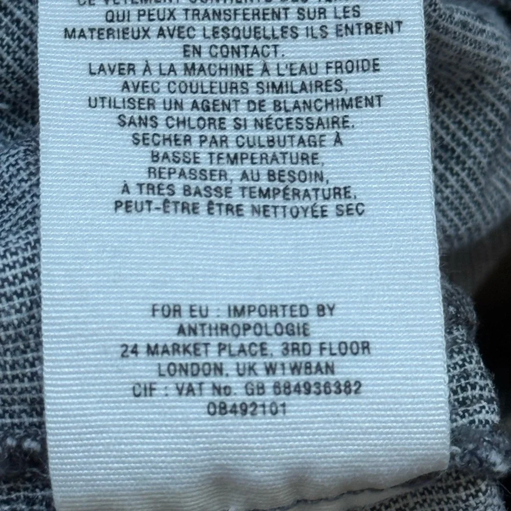 Pilcro and the Letterpress Linen blend Blue Straight Leg Trousers - Picture 6 of 6